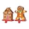 Glitzhome® Marquee LED Gingerbread House & Gingerbread Man Christmas Stocking Holder Set